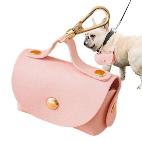 Dispenser sacchetti cane - Porta sacchetti perdite zero in PU | Accessorio con fibbia sicurezza per rifiuti canini | per parchi, campeggio, viaggio, casa e aree pubbliche