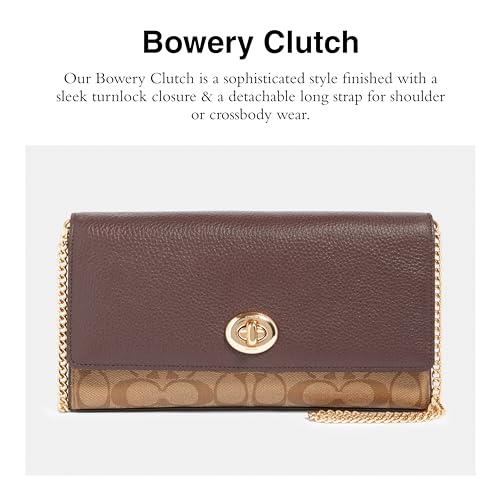 Coach Signature Snake Mix Bowery Clutch