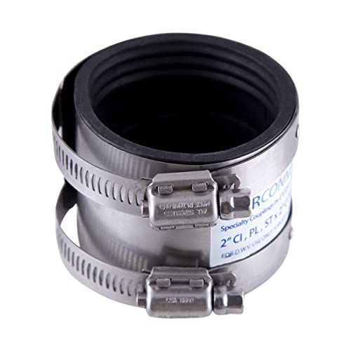 Supply GIant 38444 Shielded 2 in. Transitoin Coupling, Connects Cast Iron, Plastic, or Steel To 2 in. Copper by SUPPLYGIANT - Used condition - US$11.88