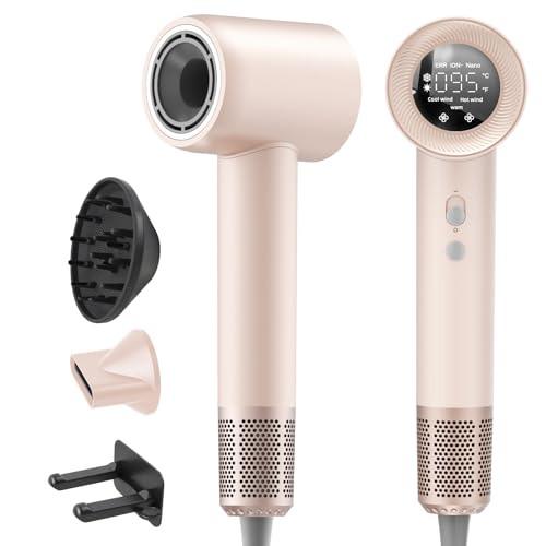 Hair Dryer, 1600W High Speed Ionic Blow Dryer with 300 Million Negative Ions, 140000 RPM Brushless