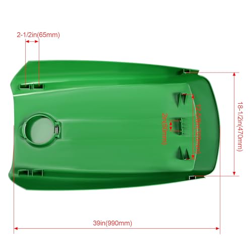 HECASA Tractor Hood Compatible with John Deere 4010 4110 4115 Replacement for LVU11489 Plastic Green by HECASA - Image 5
