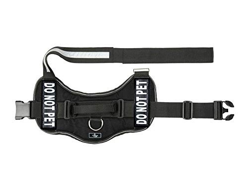Do Not Pet Dog Vest Harness With Removable Patches And Reflective Trim. Comes With 2 Do Not Pet Reflective Removable Patches. Please Measure Dogs Girth Before Purchase #TOP2