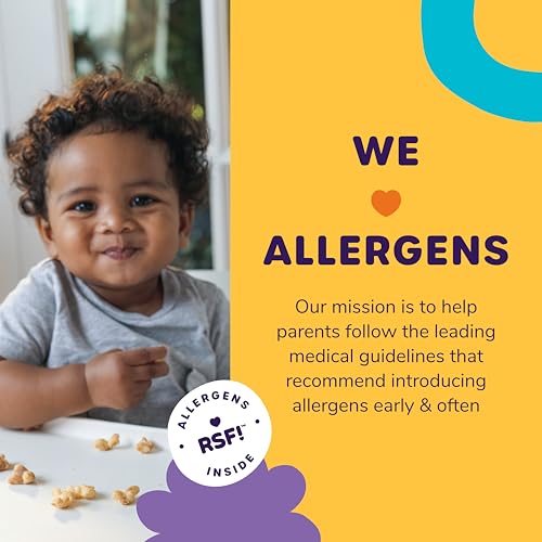Ready Set Food Organic Puffs – Early Allergen Introduction Snack Puffs w/ 9 Top Allergens: Organic Peanuts, Cashew, Egg & More, No Added Sugar, Babies 8+ Months (Peanut Butter, 4 Pack) - Thumbnail 2