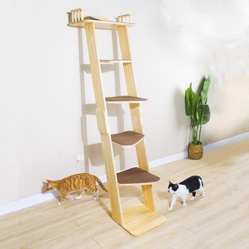 Torre para gatos de madera 70" y 6 niveles miniatura 7