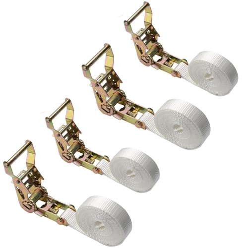XSTRAP STANDARD 4PK 1" × 10FT Ratchet Tie Down White Tent Securing Straps by XSTRAP STANDARD - Used condition - Image 8