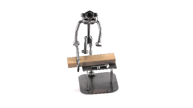 Figurine Kickboxeur Steelman24 En Métal | Sculpture Main Made In Germany - Idée Cadeau Originale