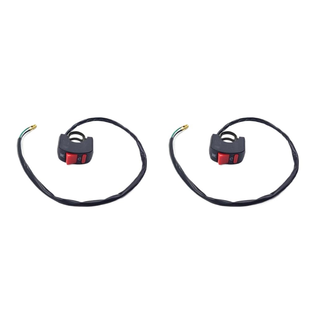 Motorcycle Universal 22mm Handlebar Electric Flameout Starter Stop ON Off Switch Compatible with GR8(3 Pcs)