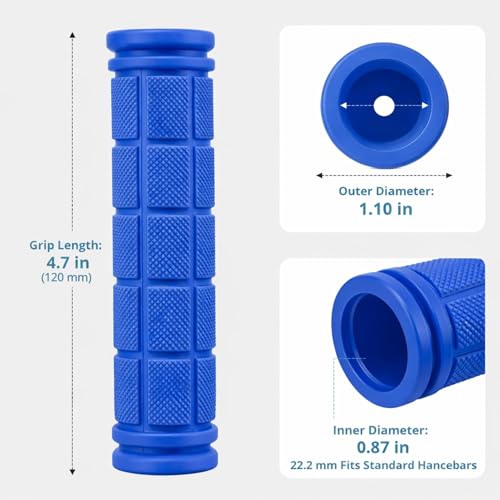 Image of CHUNZEXI 4 PCS Bike Handlebar Grips, Rubber Bicycle Bar Grips Replacement, Non-Slip Handle Grips for Kids Bikes, Scooters, BMX, Mountain & Cruiser Bikes