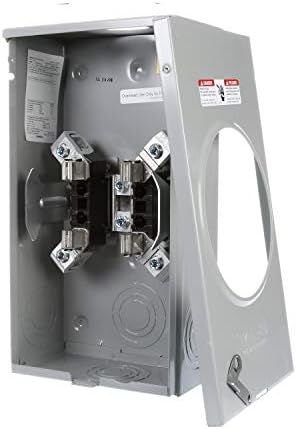 Siemens SUAT317-0GF Meter Socket with 4 Jaw, Ringless Cover and Overhead Feed, 200-Amp