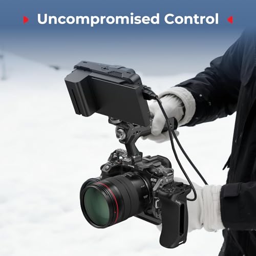 SMALLRIG Top Handle Obergriff, Zweiwege und Kompatible QR-Slide-NATO-Schiene für ARRI mit 1/4\-20-Schraube, Ergonomisches Design, 15kg max Tragkraft, Mehrere Integrierte Befestigungspunkte – 5632