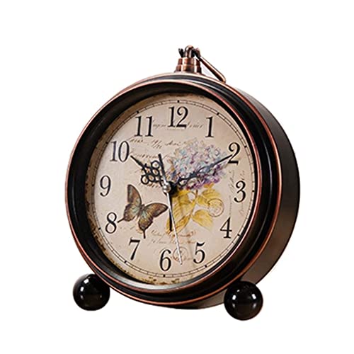 Reloj despertador de metal con diseño retro clásico americano y sistema digital silencioso XXZ