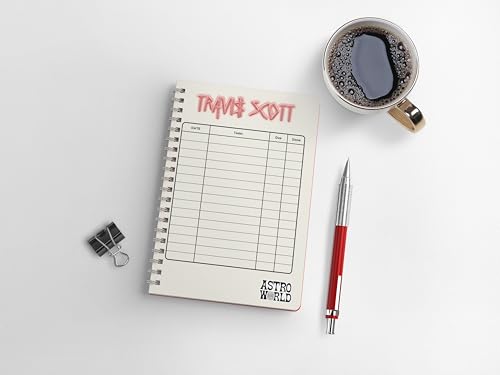 Image of zenithink Travis Scott Wiro Journal Notebook | 80 gsm Paper With 350GSM Hard Cover | Unruled | Pages - 160 | A5 Size | Wiro Binding | Versatile for School, Home & Office