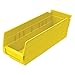 GRAINGER APPROVED Shelf Bin, Yellow, 4" H x 11-5/8"L x 4-1/8"W,Pack 24