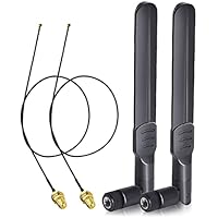 Bingfu Antena WiFi Doble Banda 8dBi Antena Macho RP-SMA y 25cm U.FL IPX IPEX MHF4 a RP-SMA Hembra Cable de Extensión para M.2 NGFF Intel Tarjeta de Red Inalámbrica Adaptador WiFi Portátil