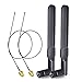 Antenne  günstig Kaufen-Bingfu WLAN Antenne 2,4GHz 5GHz 5,8GHz 8dBi RP-SMA-Stecker Antenne & 25cm U.FL IPX IPEX MHF4 zu RP-SMA Buchse Verlängerungskabel 2-Pack für M.2 NGFF Intel Wireless Netzwerkkarte WiFi Adapter Laptop