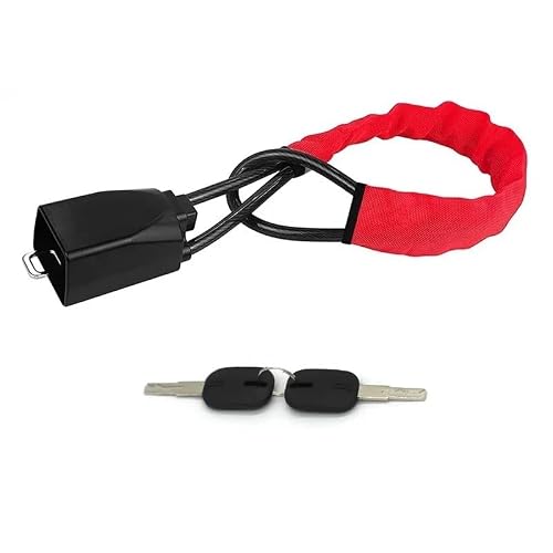 Steering Wheel Lock Seat Belt Lock, Steering Wheel Lock with Seat Belt Buckle for Truck Van RV Multicolor 3 Keys(Red)
