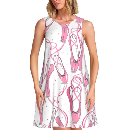 Robe t-shirt ample imprimé chaussures de ballet : votre alliée pour les vacances