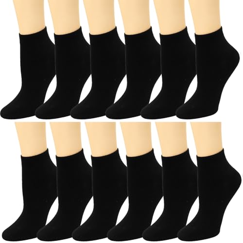 Falari 12 Pairs Women Novelty Ankle Socks Colorful ComfortSoft Lightweight Sports Athletic Socks