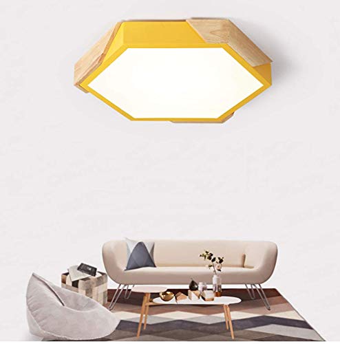 Plafonnier acrylique moderne bois pour éclairer un plafond bas 24W - 5