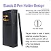 Vitodo for Galaxy Z Fold 6 Case with S Pen Holder, Genuine Leather Wallet Case Built in Slide Camera Cover, Card Slot, Kickstand, Hinge Protection Phone Cover for Samsung Galaxy Z Fold6 (Black)