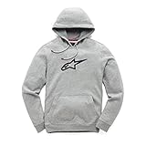 sudadera con capucha Alpinestars Long Run Fleece Sudadera, Gris (Grey Heather/Black 1126), Large para Hombre
