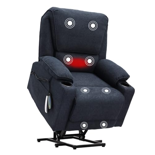 Sillón eléctrico reclinable con levantador y amplio asiento miniatura 1
