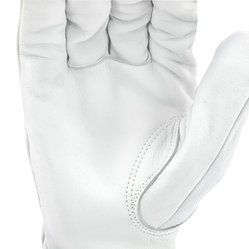 Radians Unisex Cut Resistant A6 KAMORI® White Grain Goatskin Driver, White, Size XL by Radians - Image 6
