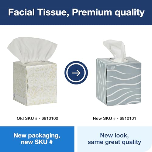 Image of Tork Premium Facial Tissue Cube Box White, 2-ply, 36 x 86 Tissues, 6910101