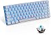 UrChoiceLtd mechanische Gaming-Tastatur AK33 mit USB-Anschluss, LED-Hintergrundbeleuchtung, Anti-Ghosting-Funktion, Blaue oder Schwarze Tasten, weiß Blue Switch