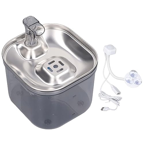 Fuente de agua automática para gatos acero inoxidable miniatura 6