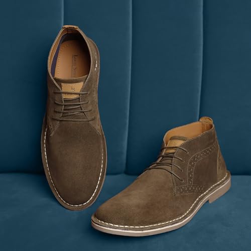 Image of LOUIS STITCH Chukka Boots for Men| Suede Leather Boots for Men| High Ankle Casual Boot | Casual Office & Trekking Shoes | Hiking Boots for Men | Stitch Down Desert Boots | [LSSDSUCKBGJB ]