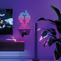 Nanoleaf Shapes Ultra Black Mini Triangle Erweiterungspack, 10 zusätzliche Mini Dreieckigen LED Panels - Smarte Modulare RGBW WLAN 16 Mio. Farben Wandleuchte Innen, Musik Sync, Funktioniert mit Alexa – Ansicht 5
