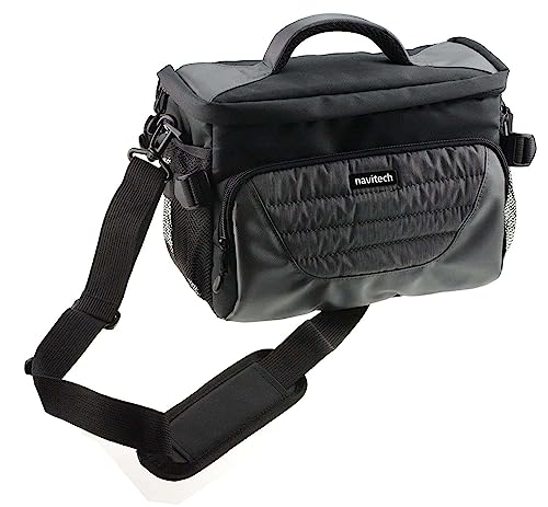 Navitech Bolsa De Hombro Gris para Cámara Compatible con la Canon LEGRIA HF G70 4K Camcorder