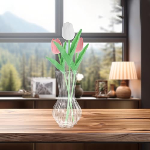 Vase en verre moderne de table de mariage et bureau chic - 7