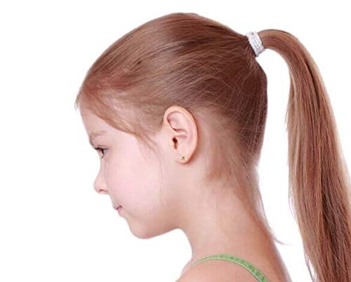 Tiny Daith Vacation Nautical Sea Life Starfish Real Yellow 14K Gold Cartilage Ear Lobe Piercing Stud Earring 1 Piece Helix For Women Teen Screw Back #TOP5