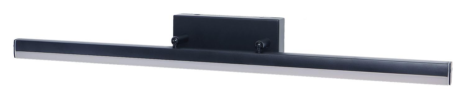 Rabalux 2167 Deckenleuchte/Wandleuchte/Badezimmerleuchte EVAN Metall mattschwarz LED 18W IP44 H:7.5cm L:63cm B:10cm 4000K