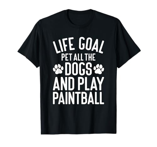 Paintball and Dogs Funny I Love Dogs and Paintball T-Shirt