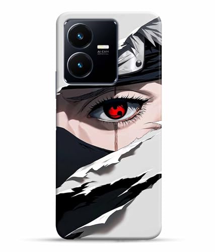 Image of Red Eyes Printed Hard Back Case Cover & Compatible for Vivo Y22 | Vivo Y22S | V2207 (Multicolor) - D1811