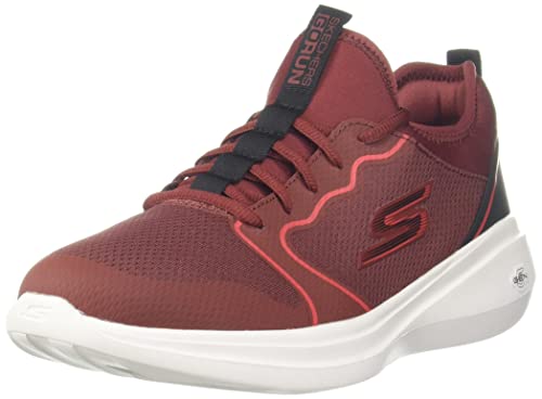 Skechers Mens GO Run Fast - Valiance Burgundy/Black Running Shoe - 6 UK (220002)