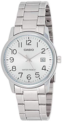 Casio Silver Steel Analog Watch – MTP-V002D-7BUDF