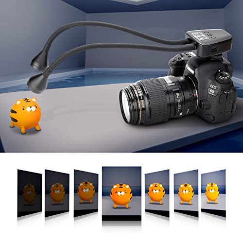 JJC Macro Brazo de Luz, Luz LED para Cámara con Batería