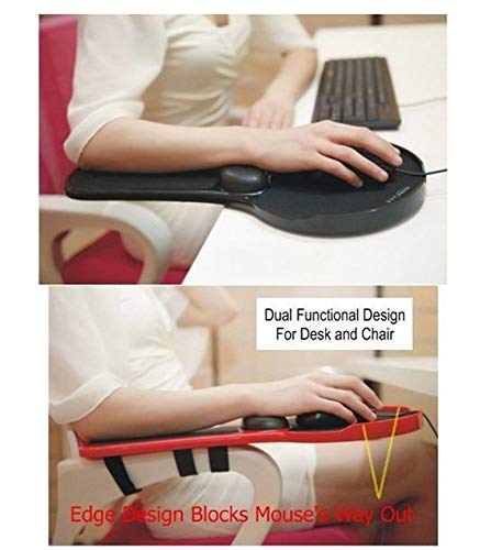 Tappetino per mouse ergonomico con poggiapolsi – Supporto per braccio resistente per casa e ufficio, comodo sollievo per mani e spalle, perfetto per estendere la sedia da scrivania