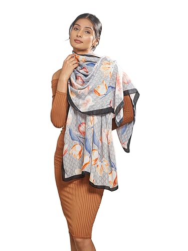 Image of Viscose Scarf for Women | Lightweight & Long | Stole for Women - Stylish Design | Neck Scarf, Hair Scarf, & Head Scarf for Women & Girls | All Season Accessory