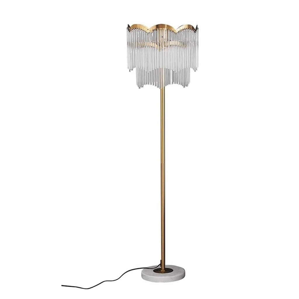 Stojące wysokie lampy Nowoczesna lampa podłogowa Kryształowa lampa stojąca 62,9 cala Lampy podłogowe z marmurową podstawą Wysoka lampa, 3 światła do salonu Sypialnia Lampka do czytania