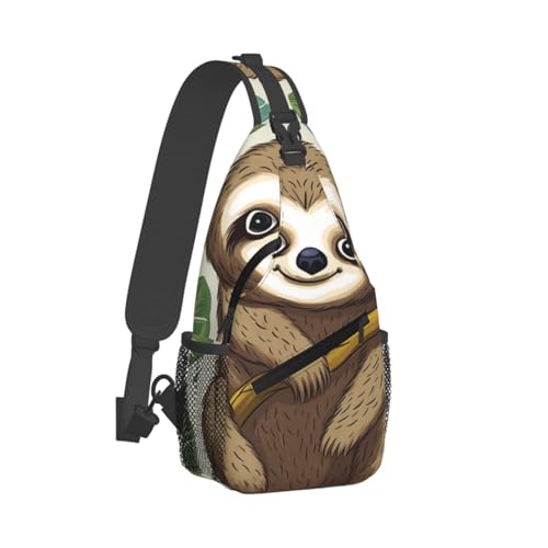 Bolso cruzado para hombre estilo sling, negro miniatura 2