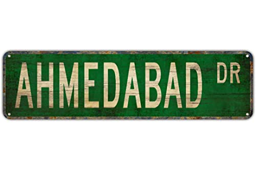Metal Tin Sign Ahmedabad Dr Vintage Retro Wall Decor Plaque Art 16 X 6 INCH