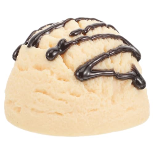 LOGOFUN Artificial Ice Cream Fake Ice Cream Balls Simulation Food Ice Creams Model for Home Kitchen Dessert Shop Photography Prop - Vanilla