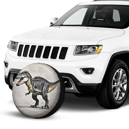 Image of Dinosaur Spare Tire Cover Wheel Protector Weatherproof Wheel Cover Universal Decorative Accessories for Camper RV SUV Travel Trailer 15 inch