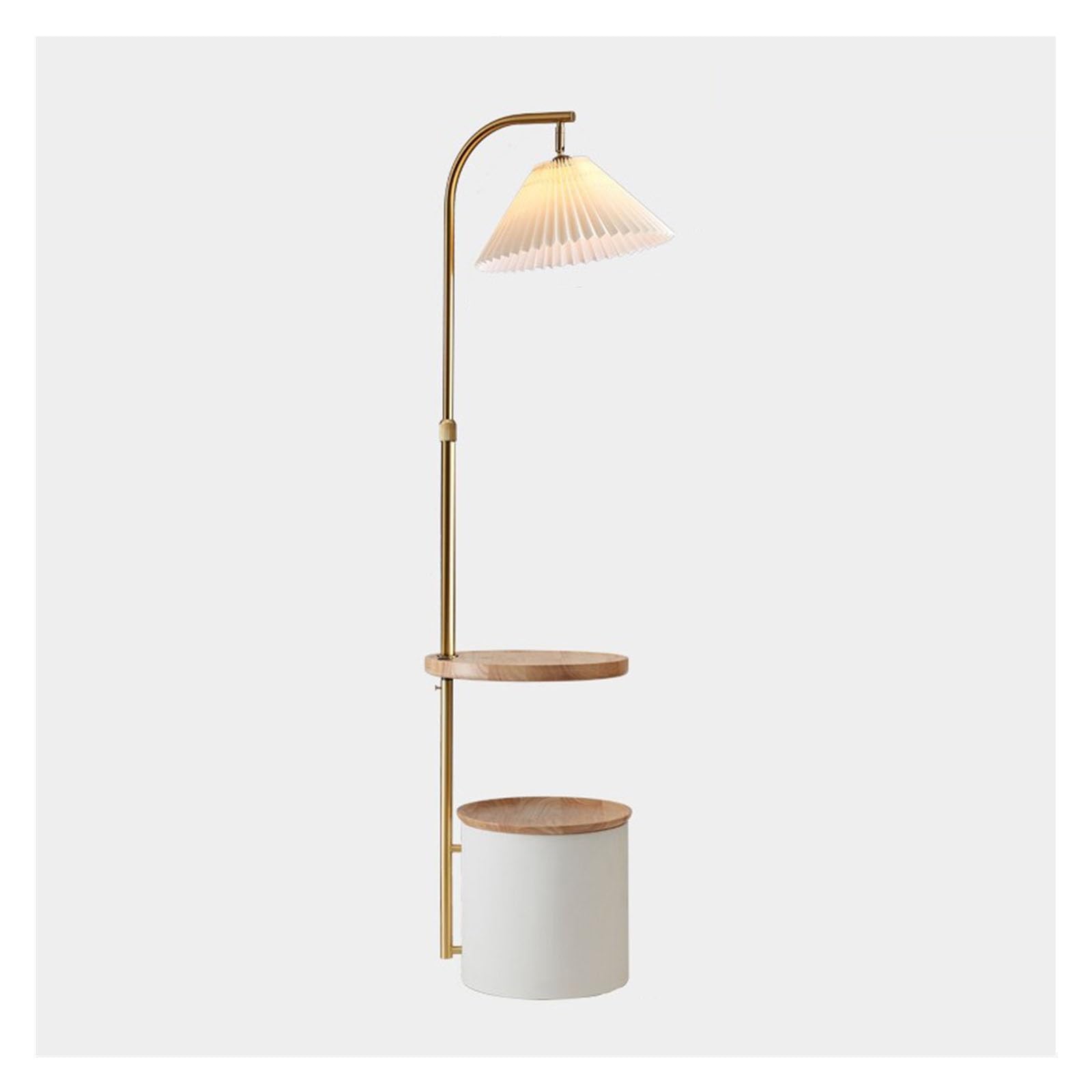 Z4T8M2K6G5 Tall Standing Lamp Wood Floor Lamp - Light for Bedroom & Living Room Mid Century Modern with Coffee Table for Farmhouse(Natural)