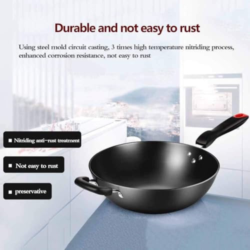 Wok de Hierro Fundido Antióxido 34 cm miniatura 3